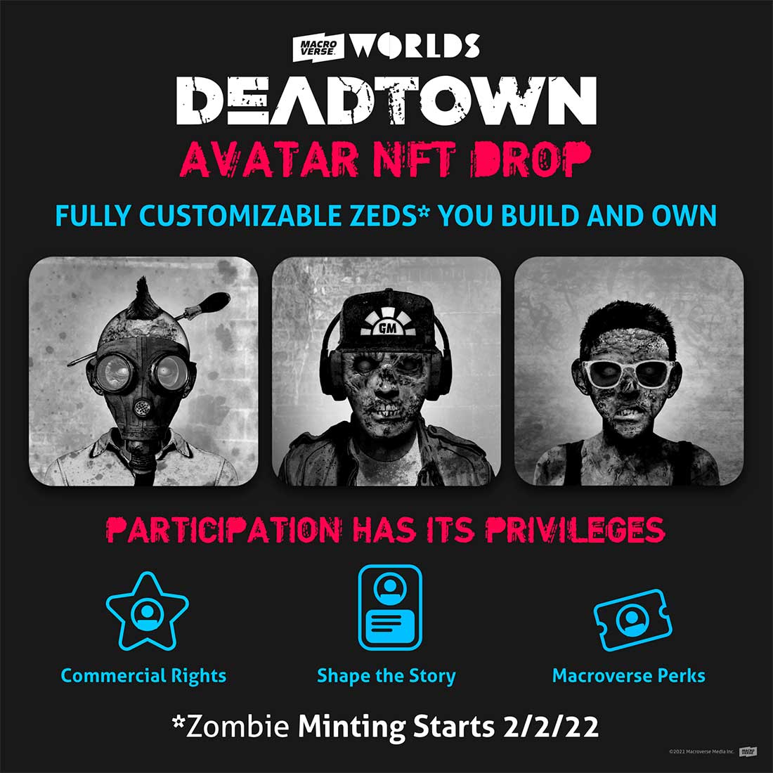 Next-Gen comics app Macroverse announces the launch of fully customizable  DeadTown Zed NFT avatar zombies