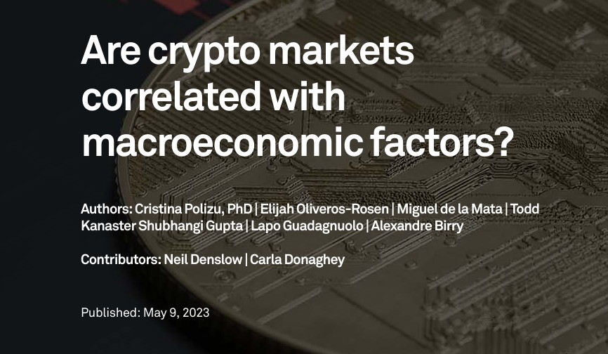 S&P Global Report Looks At Links Between Crypto Markets And Macroeconomic Factors