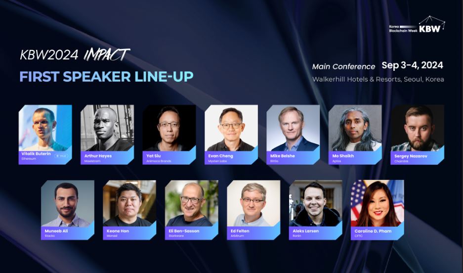 Korea Blockchain Week 2024 Announces Esteemed Headline Speakers, Claiming its Crown as the World’s Pre-eminent Web3 Conference