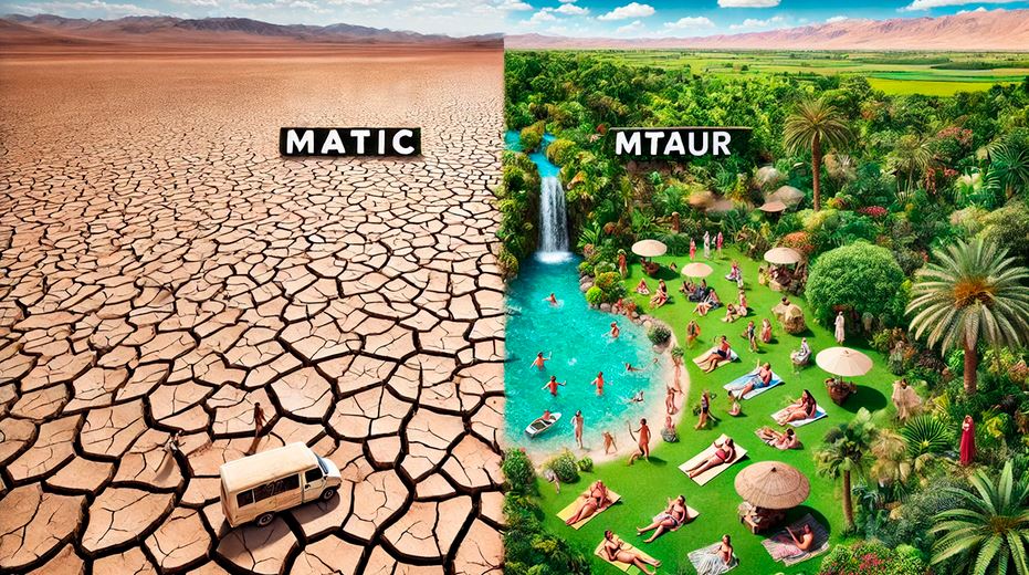MTAUR vs MATIC Sell-Off Comparison