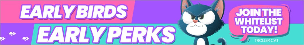 meme coins, Troller Cat whitelist, early access crypto, next meme coin, top meme coins, high staking rewards, play-to-earn meme coins, deflationary crypto, early investor benefits, crypto presale, Troller Cat presale, Troller Cat $TCAT, join Troller Cat whitelist, crypto investment 2025, Celestia blockchain, Book of Meme coin, Pudgy Penguins crypto, 