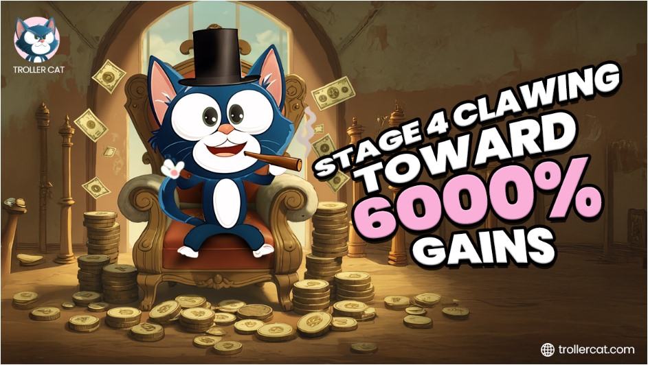 Best Meme Coin Presale to Buy Now, Troller Cat Presale, Trollercat, BUY TCAT, Trollercat.com, Mog Coin drop, Osaka Protocol news, meme coin ROI, referral crypto rewards, 69% APY staking.