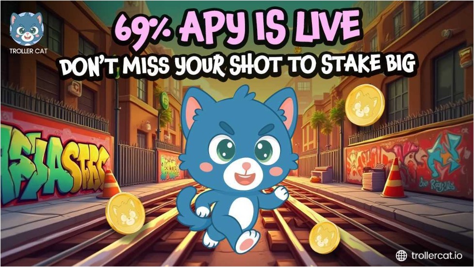 Troller cat presale, best meme coin presale to buy now, tcat game center launch, crypto with staking, play-to-earn meme coin, rickroll meme crypto, stage 9 meme coin presale, popcat crypto june 2025, dogs meme token, trollercat staking benefit.
