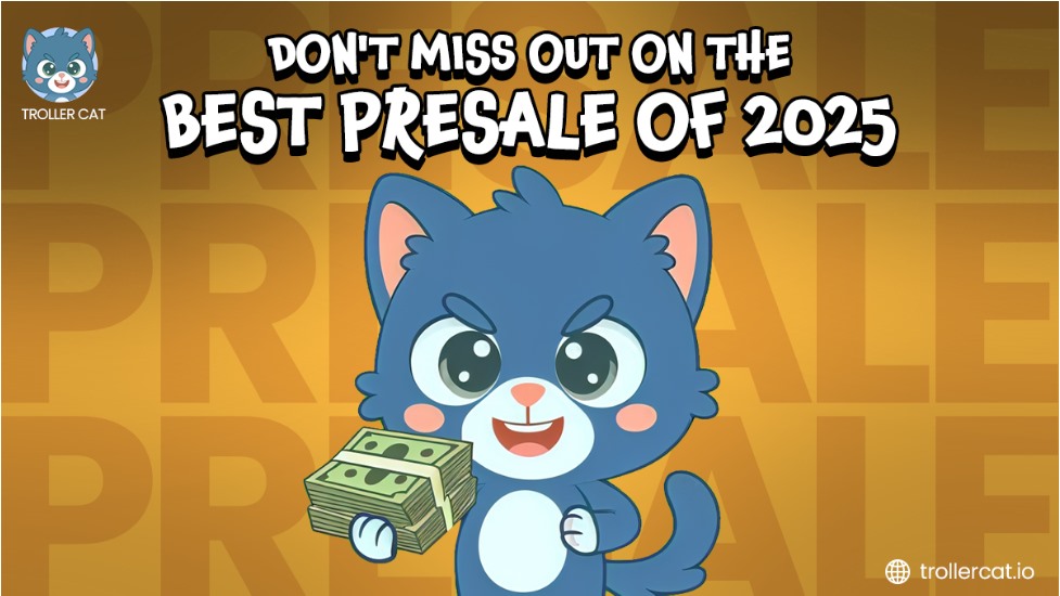 Troller Cat presale, meme coin staking, top new meme coins to invest in this month, $TCAT listing price, SPX6900 crypto, Pudgy Penguins token, meme coin ROI, 2025 crypto picks, Dogs token crypto, Just a Chill Guy meme coin.