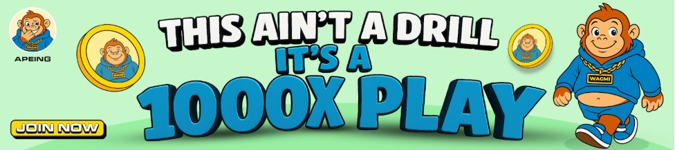 new crypto coins, Apeing whitelist, $APEING, 100x meme coin, Dogecoin trend, Bonk Solana token, Pudgy Penguins crypto, Shiba Inu Shibarium, Cheems meme token, SPX6900 price trend