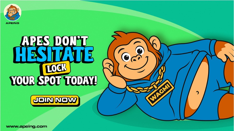 New crypto coins, Apeing, $APEING, new token whitelist, early crypto presale, high-potential crypto launch, meme coin early access, top new crypto 2025, crypto presale stage 1, new token opportunity.