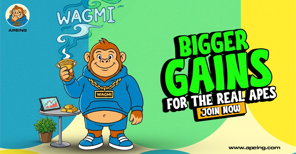 Next crypto to hit $1, Apeing crypto, Apeing price prediction, Early stage crypto projects, Best meme coins 2025, Crypto whitelist opportunities, Low-cap meme coins, Emerging crypto to watch, Fartcoin vs Apeing, High-growth crypto tokens.