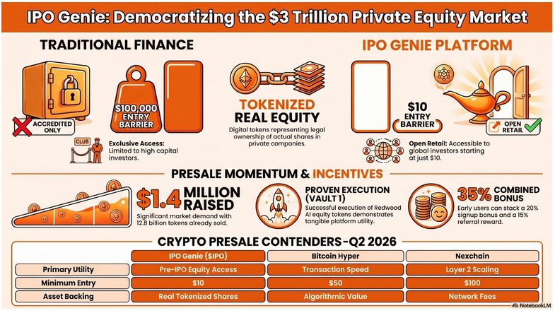 Best Crypto Presales Q2 2026: IPO Genie Leads Utility