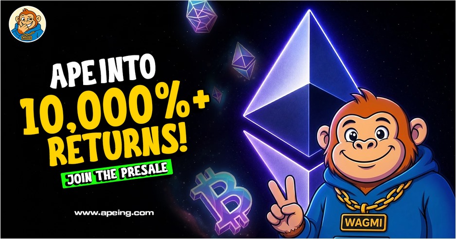 Top meme coin presale, top meme coin presale 2026, best meme coin presale, DOGE price prediction, Dogecoin price prediction 2026, Pepe price prediction, PEPE price prediction 2026, Apeing presale, $APEING price prediction, Banana Drop Stage 1