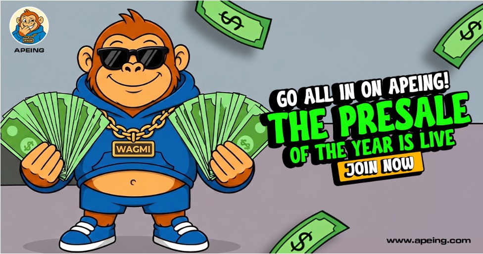 crypto presales 2026, Apeing presale, $APEING, Hyperliquid crypto, Uniswap crypto, meme coin presale, altcoin season, Apeing Stage 4, Banana Hoarders, top crypto presales